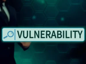 Text sign showing Vulnerability. Business idea State of being exposed to the possibility of being attacked